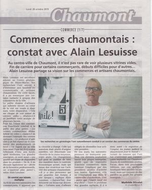 JHM Commerçants Chaumont 28 10 2019